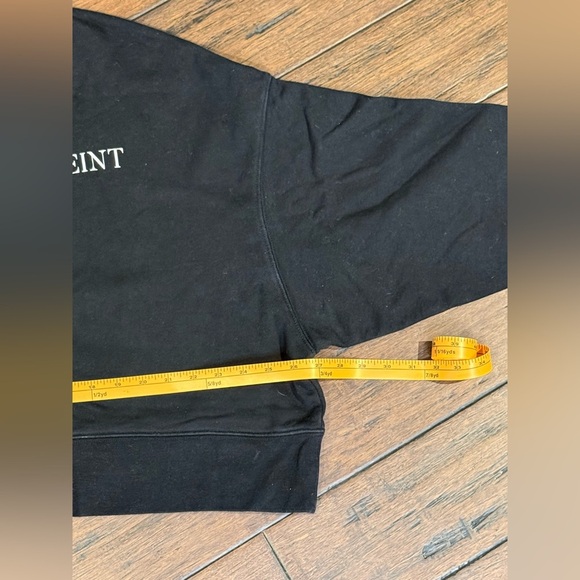 SEINT Black Crewneck cropped oversized women’s Sweater size L - Picture 4 of 5